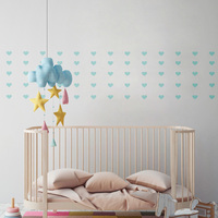 Naklejka na ścianę z sercem do pokoju dziecięcego Baby Girl Room dekoracyjne naklejki przedszkole sypialnia kalkomanie ścienne Home Decoration 3